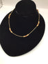 14K Gold Necklace murano glass stations